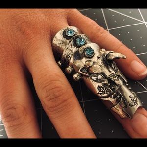 COPY - Silver medieval knight horse ring
